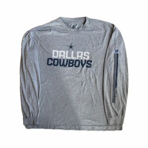 Dallas Cowboys Grey Long Sleeve Tee w/ Sleeve Hit — Size XL
